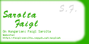 sarolta faigl business card